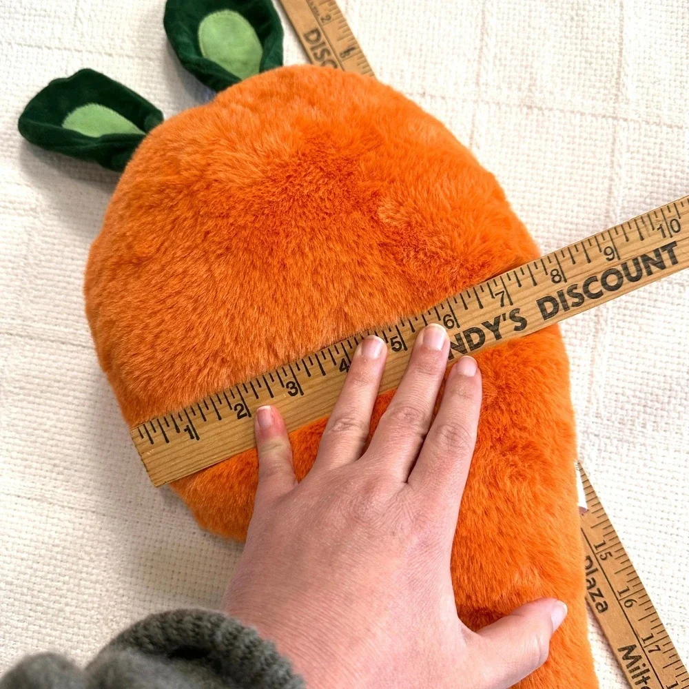 Carrot Plush Pillow Orange Faux Fur Easter Decorative 19